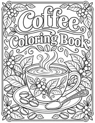 coffee  20 page total coloring book